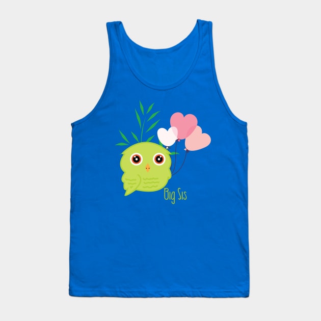 Owl Big Sis Tank Top by LittleBean